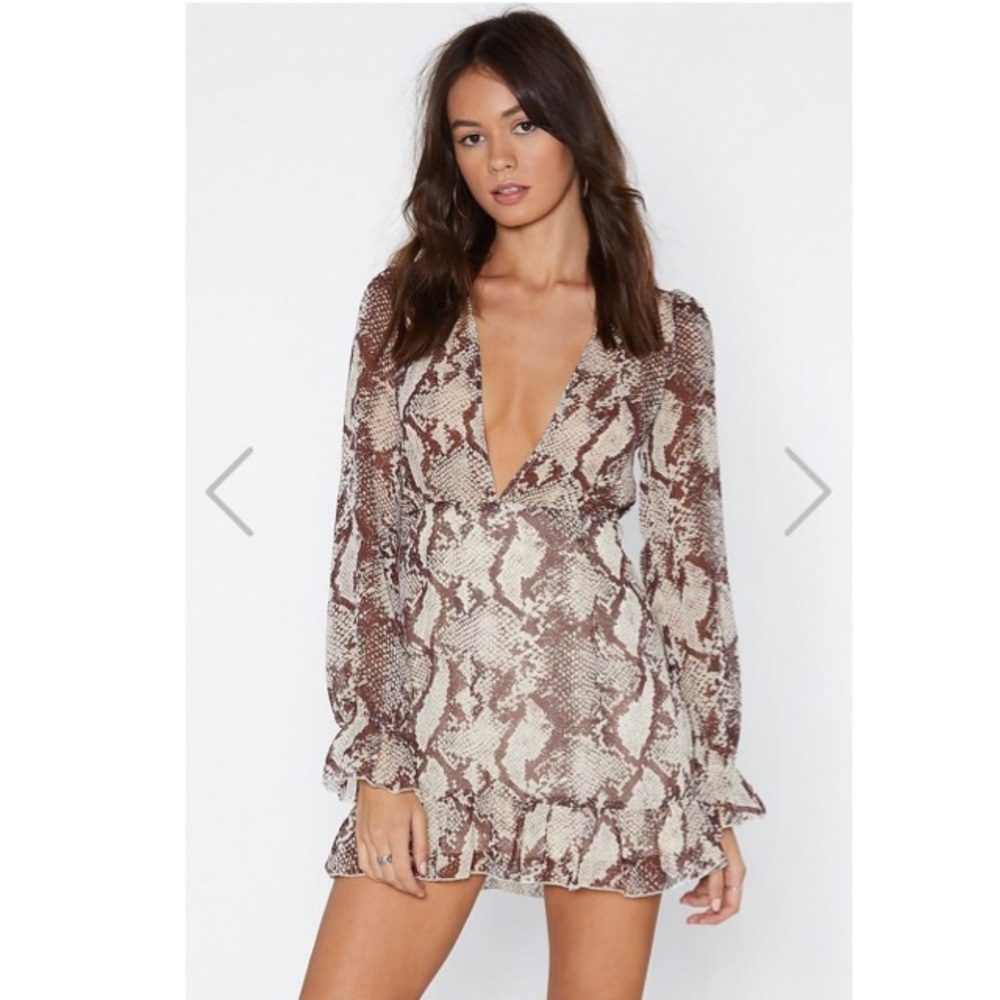 NWT Nasty Gal snake print dress